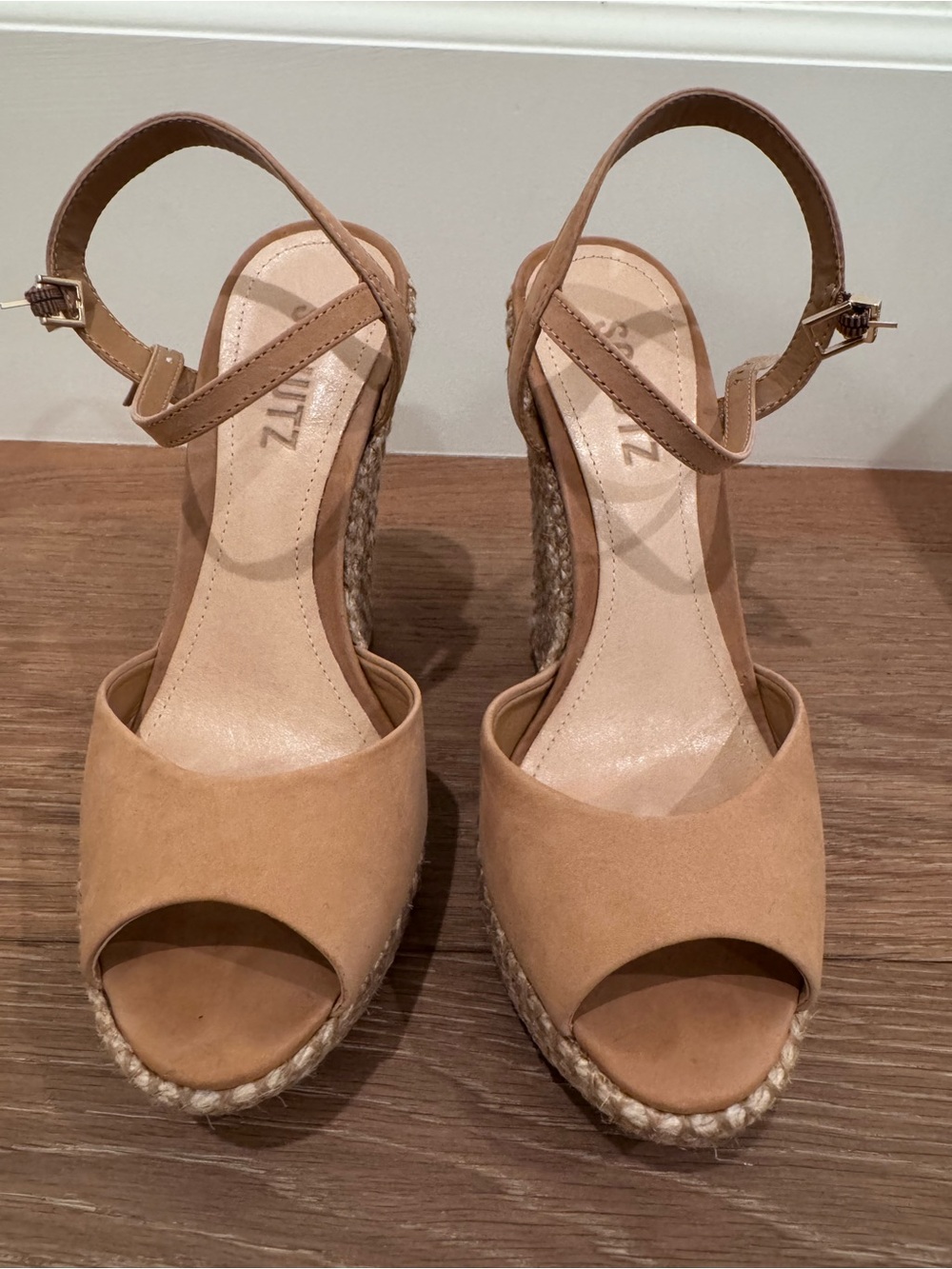 Preowned Schutz Elhan espadrille wedge sandal 6.5